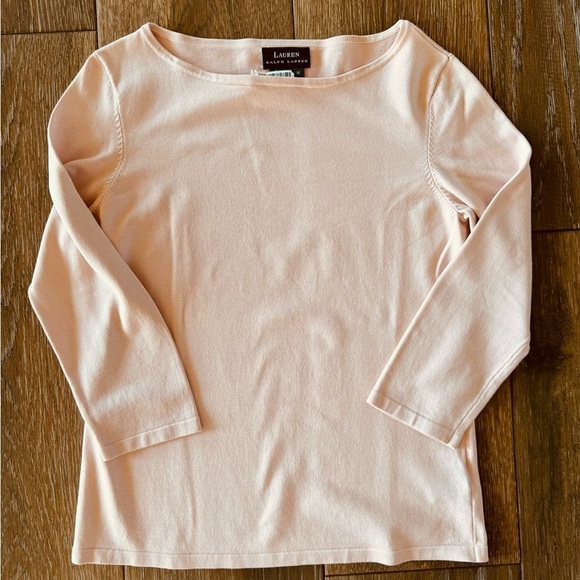 Lauren Ralph Lauren pink silk blend sweater size medium - Picture 2 of 11